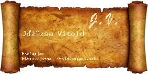 Józsa Vitold névjegykártya